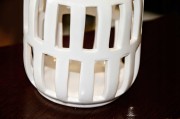 LAMPION CERAMICZNY BIAŁY MAŁY 13cm