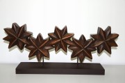 RZEŹBA DREWNIANA KWIATY 23cm