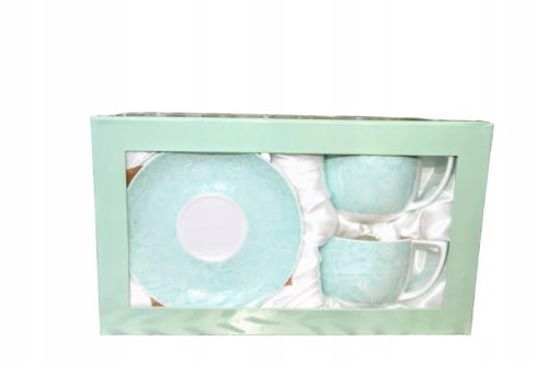 FILIŻANKA 2+2 ORNAMENT MIĘTA 280ml