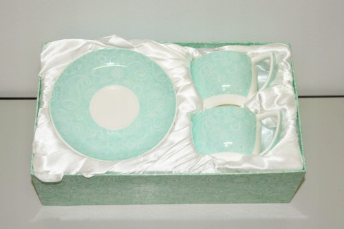 FILIŻANKA 2+2 ORNAMENT MIĘTA 280ml