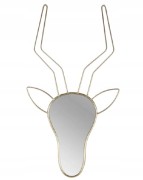 LUSTRO RENIFER ZŁOTY 34x63cm