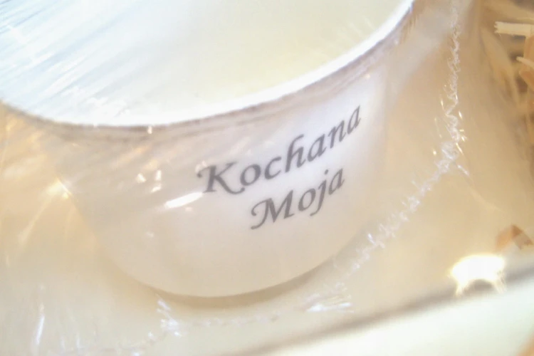 ZESTAW Filiżanka prezent 'KOCHANA MOJA'