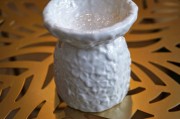 KOMINEK CERAMICZNY BIAŁY 8x9,5cm