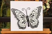 DEKORACJA ŚCIENNA MOTYL 34x25x3
