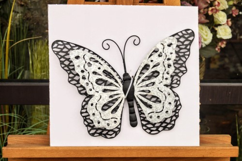 DEKORACJA ŚCIENNA MOTYL 34x25x3