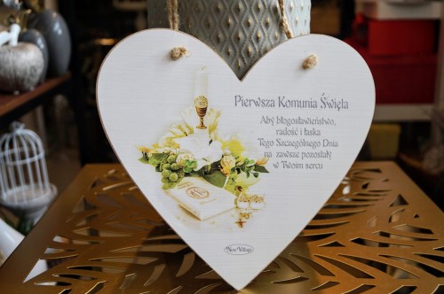 PIERWSZA KOMUNIA, TABLICZKA SERCE DUŻE