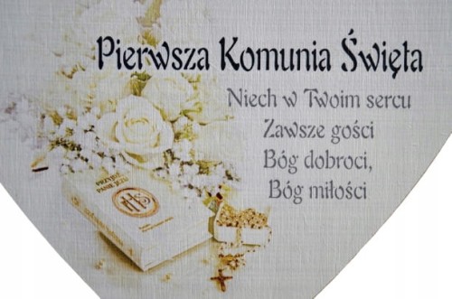 PAMIĄTKA PIERWSZEJ KOMUNII PREZENT 24X23CM