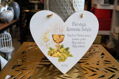 PIERWSZA KOMUNIA, TABLICZKA SERCE DUŻE