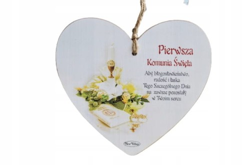 PAMIĄTKA PIERWSZEJ KOMUNII ŚWIETEJ 19X17CM