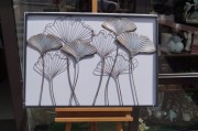 DEKORACJA ŚCIENNA MIŁORZĄB SREBRNY 100x2,5x77cm