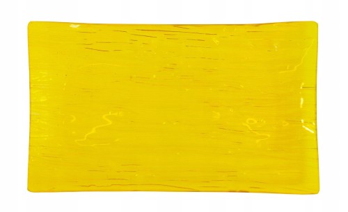 PODSTAWKA SZKLANA ŻÓŁTA 25x15cm