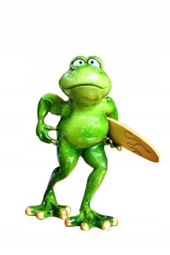 FIGURKA ŻABA SURFER