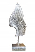 RZEŹBA SKRZYDŁO SREBRNE dekoracja, wys. 60 cm