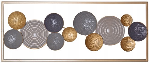 DEKORACJA ŚCIENNA METALOWA - MAŁE KÓŁKA 23x3x61