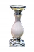 ŚWIECZNIK BEŻOWY ŚREDNI 22cm