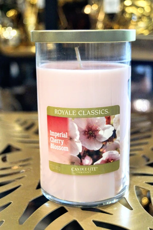 ŚWIECA ROYALE DUŻA, IMPERIAL CHERRY BLOSSOM