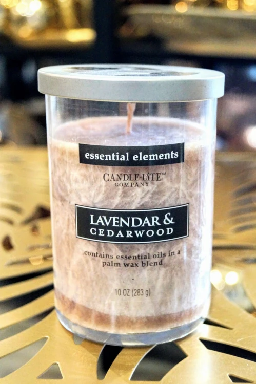 ŚWIECA PALMOWA ESSENTIAL LAVENDER&amp;CEDARWOOD