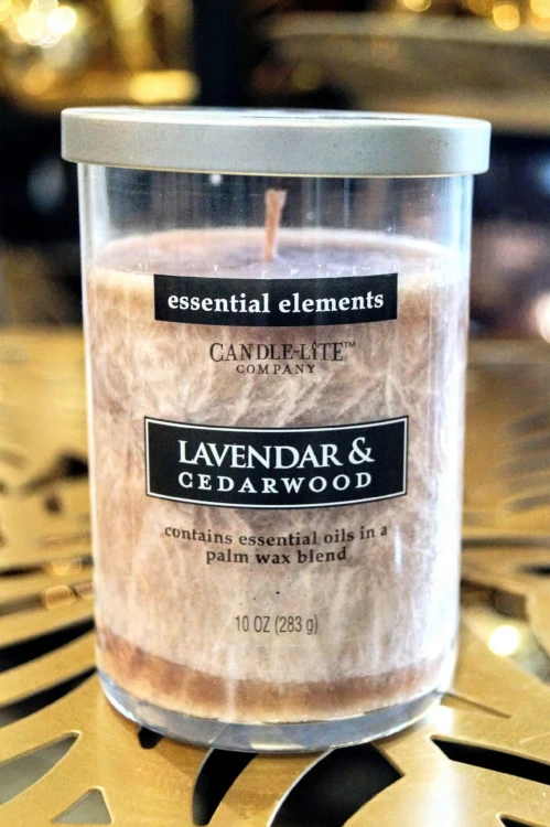 ŚWIECA PALMOWA ESSENTIAL LAVENDER&amp;CEDARWOOD