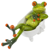 FIGURKA ŻABA W WANNIE