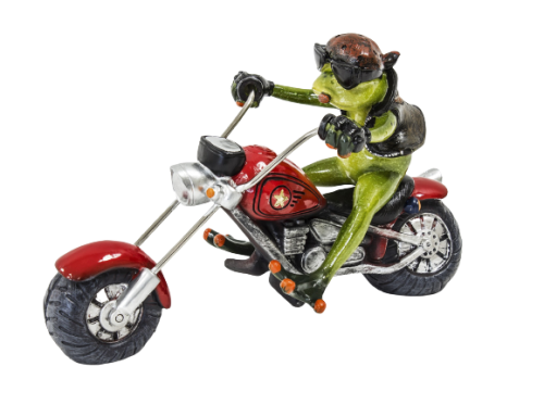 FIGURKA ŻABA NA MOTOCYKLU HARLEYU