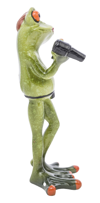 FIGURKA ŻABA FRYZJERKA