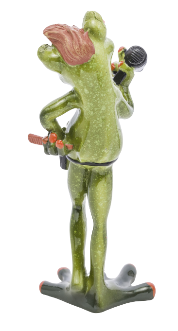 FIGURKA ŻABA FRYZJERKA