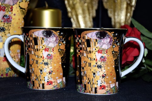 KLIMT KOMPLET 2 KUBKÓW Z ŁYŻECZKAMI PUDEŁKO 300ML