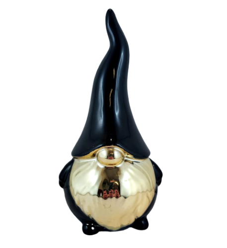 CERAMICZNY SKRZAT CZARNO-ZŁOTY 21,5 CM