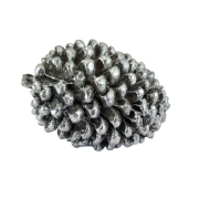 OZDOBNA SZYSZKA FIGURKA DEKORACJA SREBRNA 8 x 5 x 5 CM
