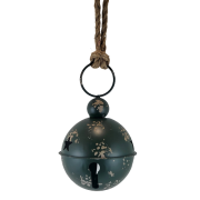 WISZĄCY METALOWY DZWONEK ZIELONY 12x29 CM