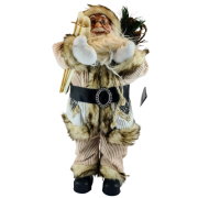 FIGURKA MIKOŁAJ Z NARTAMI 45 CM