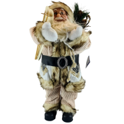 FIGURKA MIKOŁAJ Z NARTAMI 45 CM