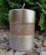 ŚWIECA QUEEN EVO WALEC 7X10 CM SZAMPAN