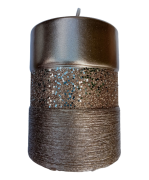 ŚWIECA QUEEN EVO WALEC 7X10 CM SZAMPAN
