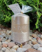 ŚWIECA QUEEN EVO WALEC 7X10 CM SZAMPAN