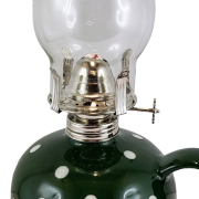 LAMPA NAFTOWA Z CERAMICZNĄ ZIELONĄ PODSTAWĄ