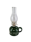 LAMPA NAFTOWA Z CERAMICZNĄ ZIELONĄ PODSTAWĄ