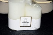 ZESTAW 3 ŚWIEC ZAPACHOWYCH  LINO BLANCO BIAŁY
