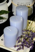 ZESTAW 3 ŚWIEC ZAPACHOWYCH LAVENDER LAWENDOWY