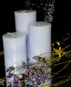 ZESTAW 3 ŚWIEC ZAPACHOWYCH LAVENDER LAWENDOWY