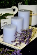 ZESTAW 3 ŚWIEC ZAPACHOWYCH LAVENDER LAWENDOWY