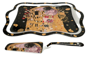 TACA Z ŁOPATKĄ  KLIMT POCAŁUNEK CZARNY
