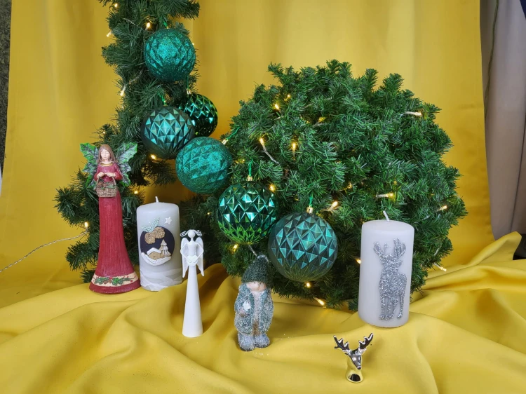 GŁOWA RENIFERA CERAMICZNA SREBRNA MINI