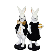PANI KRÓLIK ZAJĄC GALERYJNY ZAMSZOWY 25CM
