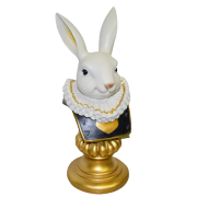 PAN KRÓLIK ZAJĄC GALERYJNY Z BIAŁĄ KRYZĄ POPIERSIE 29CM