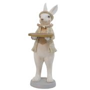 KRÓLIK ZAJĄC STOJĄCY BEŻOWY 31 cm MIX DWA WZORY DO WYBORU