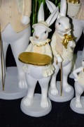 KRÓLIK ZAJĄC STOJĄCY BEŻOWY 31 cm MIX DWA WZORY DO WYBORU