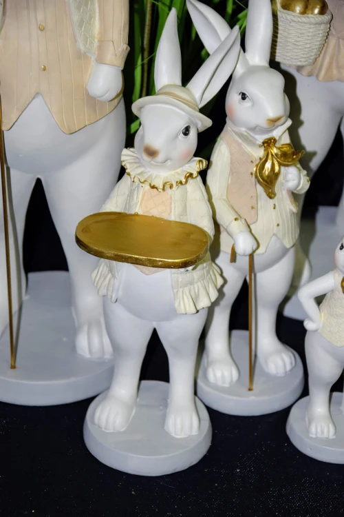 KRÓLIK ZAJĄC STOJĄCY BEŻOWY 31 cm MIX DWA WZORY DO WYBORU