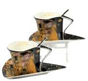KOMPLET 2 FILIŻANEK KLIMT POCAŁUNEK W SERCU