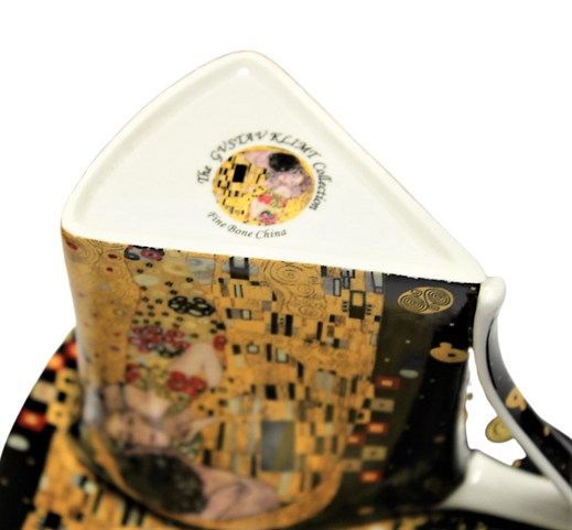 KOMPLET 2 FILIŻANEK KLIMT POCAŁUNEK W SERCU